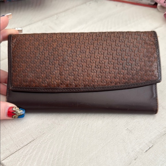 Vintage Fossil Dark Brown Leather Wallet - Picture 1 of 16